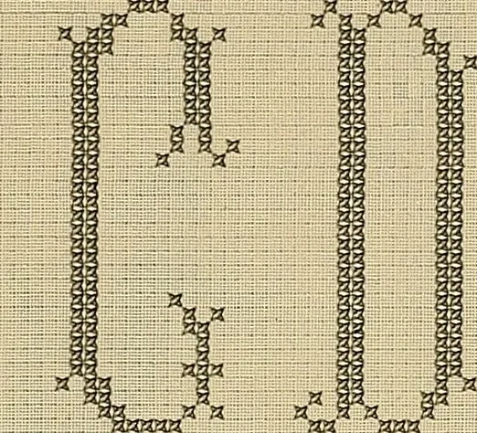 An illustration from Album de broderies au point de croix, 1885, leaf 28