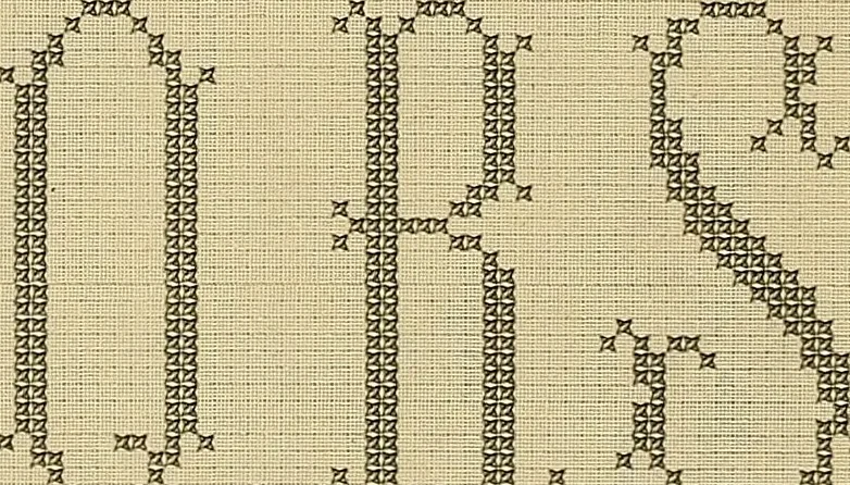 An illustration from Album de broderies au point de croix, 1885, leaf 28