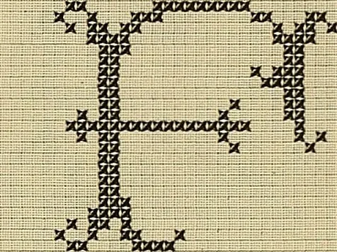 An illustration from Album de broderies au point de croix, 1885, leaf 30