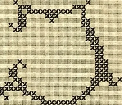 An illustration from Album de broderies au point de croix, 1885, leaf 30