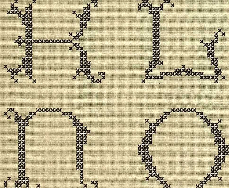An illustration from Album de broderies au point de croix, 1885, leaf 30