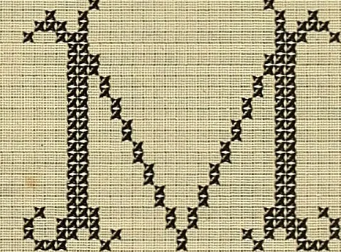 An illustration from Album de broderies au point de croix, 1885, leaf 30