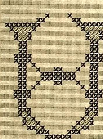 An illustration from Album de broderies au point de croix, 1885, leaf 36