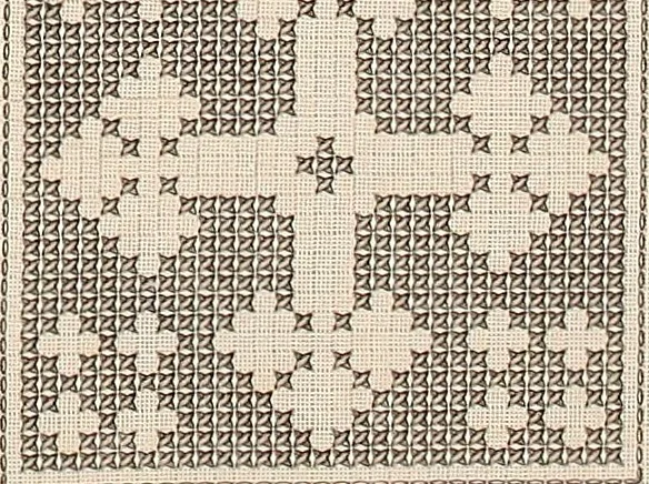 An illustration from Album de broderies au point de croix, 1885, leaf 38