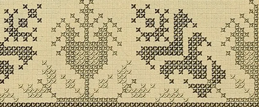 An illustration from Album de broderies au point de croix, 1885, leaf 40