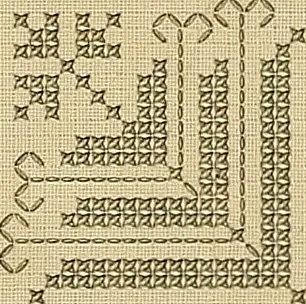 An illustration from Album de broderies au point de croix, 1885, leaf 40