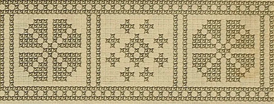 An illustration from Album de broderies au point de croix, 1885, leaf 44