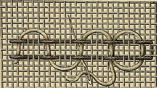 An illustration from Album de broderies au point de croix, 1885, leaf 7