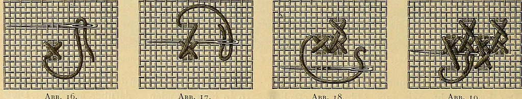 An illustration from Album de broderies au point de croix, 1885, leaf 7