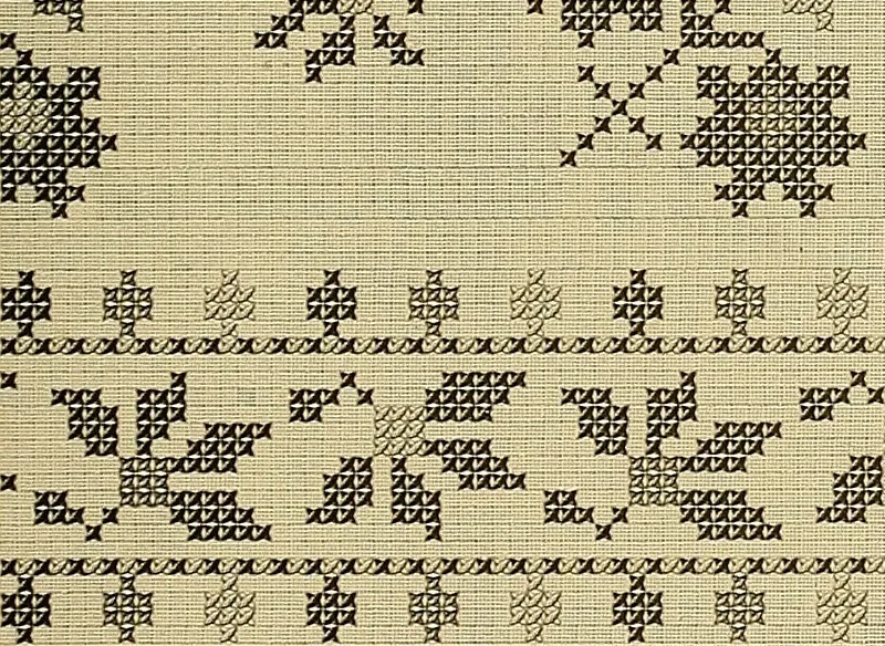 An illustration from Album de broderies au point de croix, 1885, leaf 74