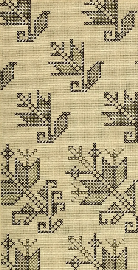 An illustration from Album de broderies au point de croix, 1885, leaf 76