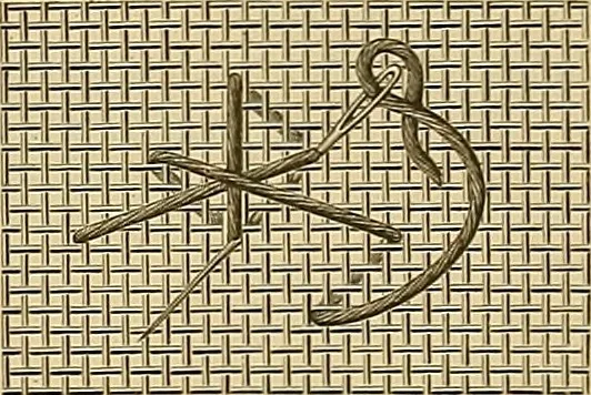 An illustration from Album de broderies au point de croix, 1885, leaf 8