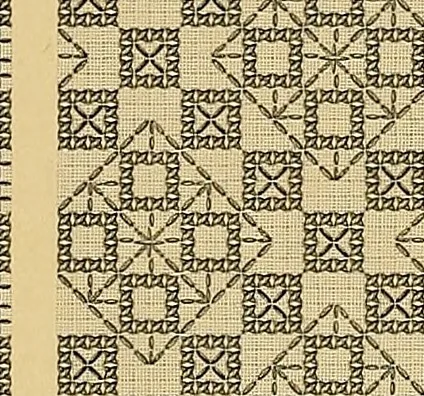 An illustration from Album de broderies au point de croix, 1885, leaf 10