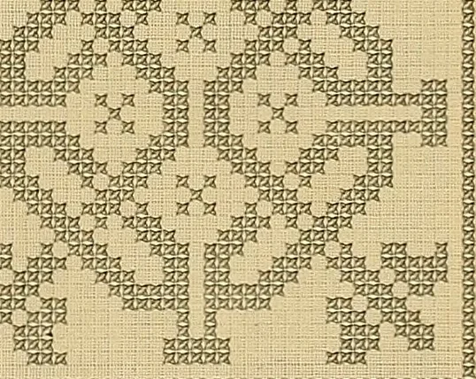 An illustration from Album de broderies au point de croix, 1885, leaf 18