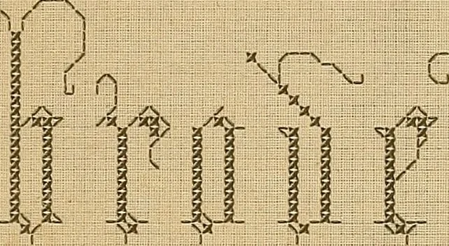 An illustration from Album de broderies au point de croix, 1885, leaf 2