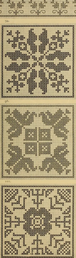 An illustration from Album de broderies au point de croix, 1885, leaf 22