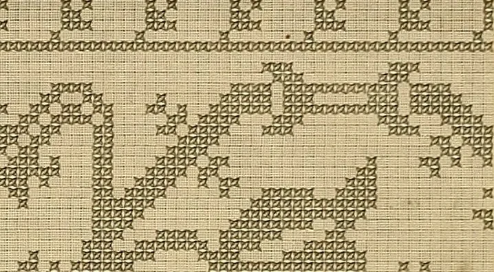 An illustration from Album de broderies au point de croix, 1885, leaf 28