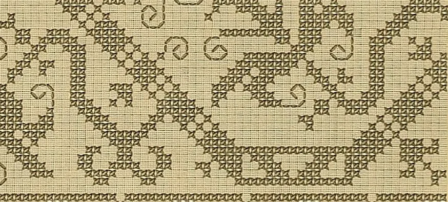 An illustration from Album de broderies au point de croix, 1885, leaf 28