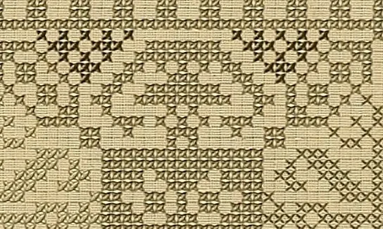 An illustration from Album de broderies au point de croix, 1885, leaf 30