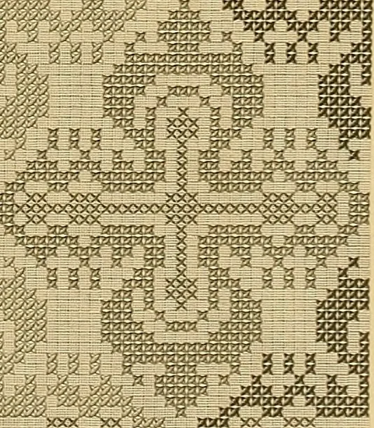 An illustration from Album de broderies au point de croix, 1885, leaf 30