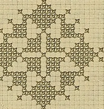 An illustration from Album de broderies au point de croix, 1885, leaf 32