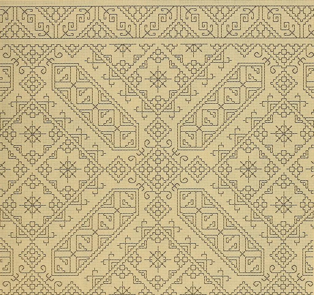 An illustration from Album de broderies au point de croix, 1885, leaf 40