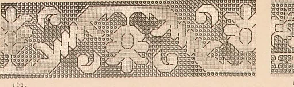An illustration from Album de broderies au point de croix, 1885, leaf 42