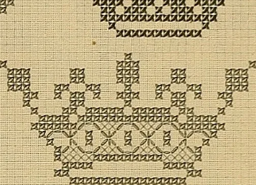 An illustration from Album de broderies au point de croix, 1885, leaf 78