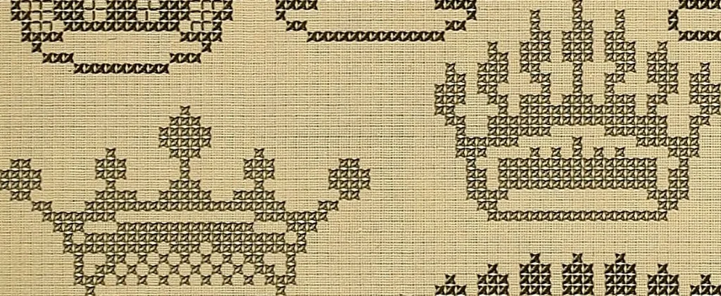 An illustration from Album de broderies au point de croix, 1885, leaf 78