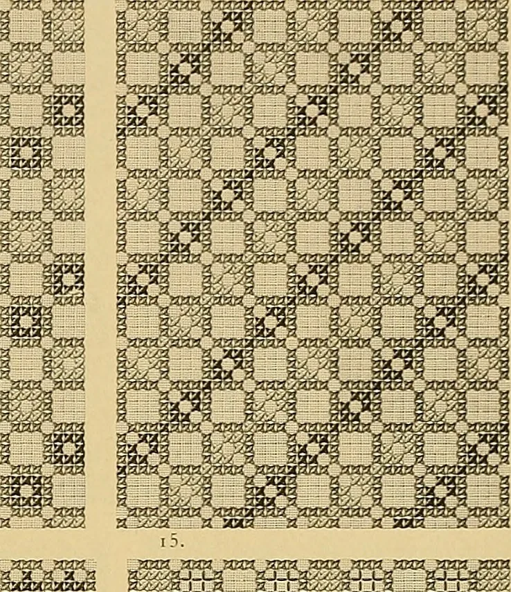 An illustration from Album de broderies au point de croix, 1885, leaf 8