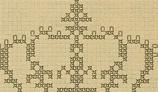 An illustration from Album de broderies au point de croix, 1885, leaf 80