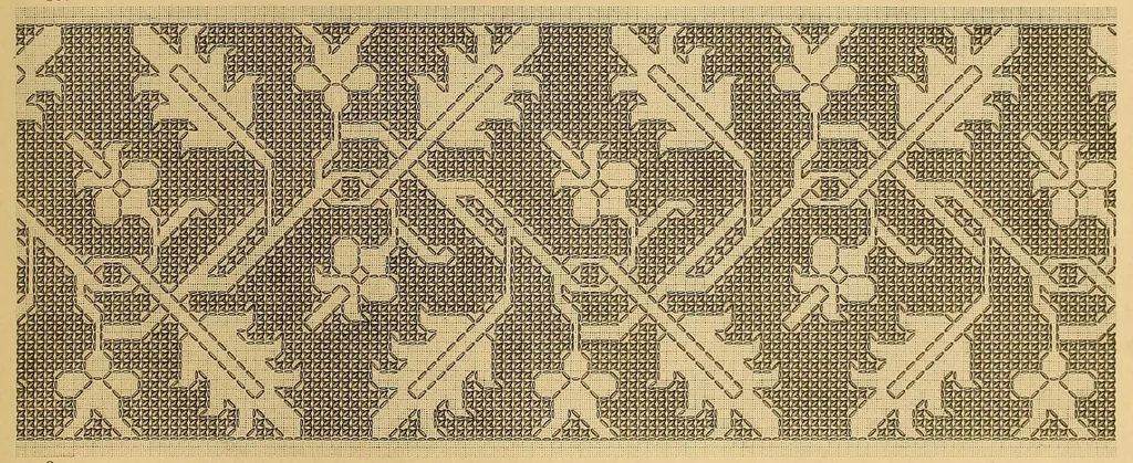 An illustration from Album de broderies au point de croix, 1890, leaf 45