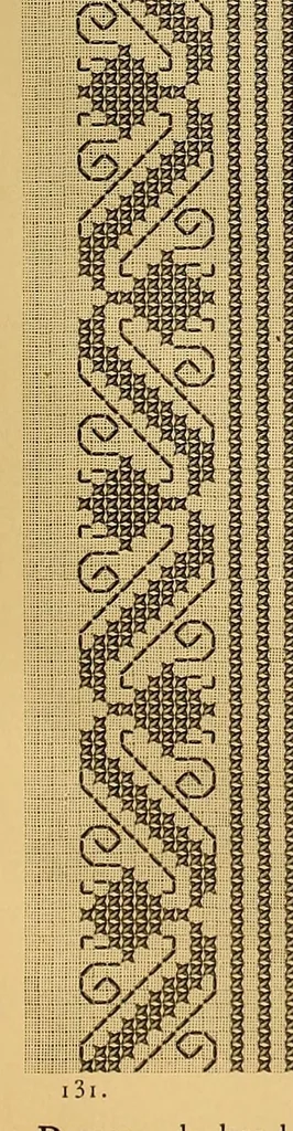 An illustration from Album de broderies au point de croix, 1890, leaf 83