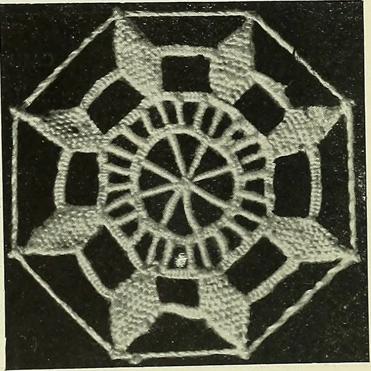 An illustration from Album de dentelle de Venise, 1900, leaf 22
