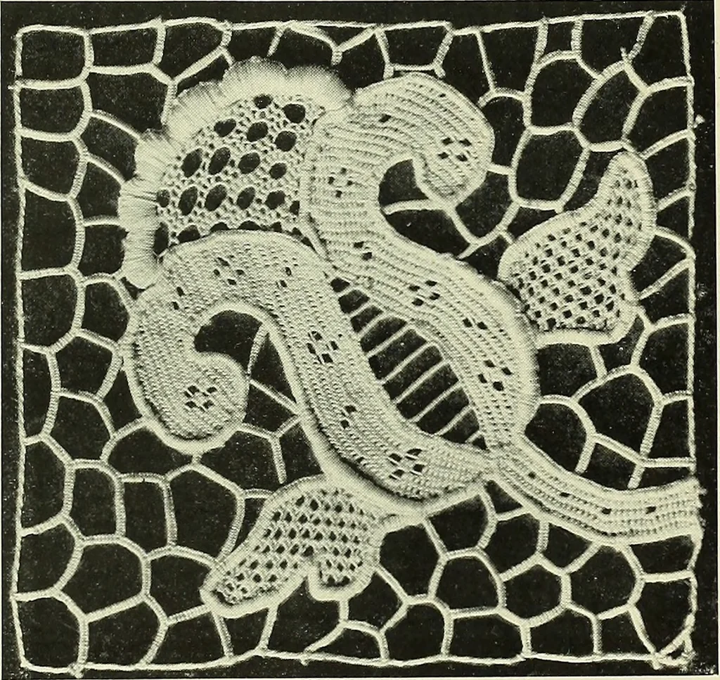 An illustration from Album de dentelle de Venise, 1900, leaf 40