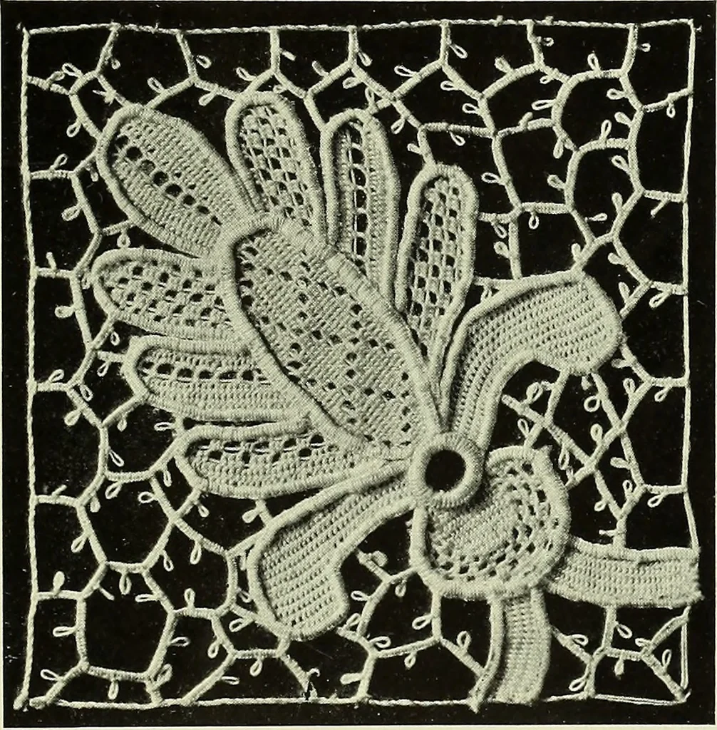 An illustration from Album de dentelle de Venise, 1900, leaf 42