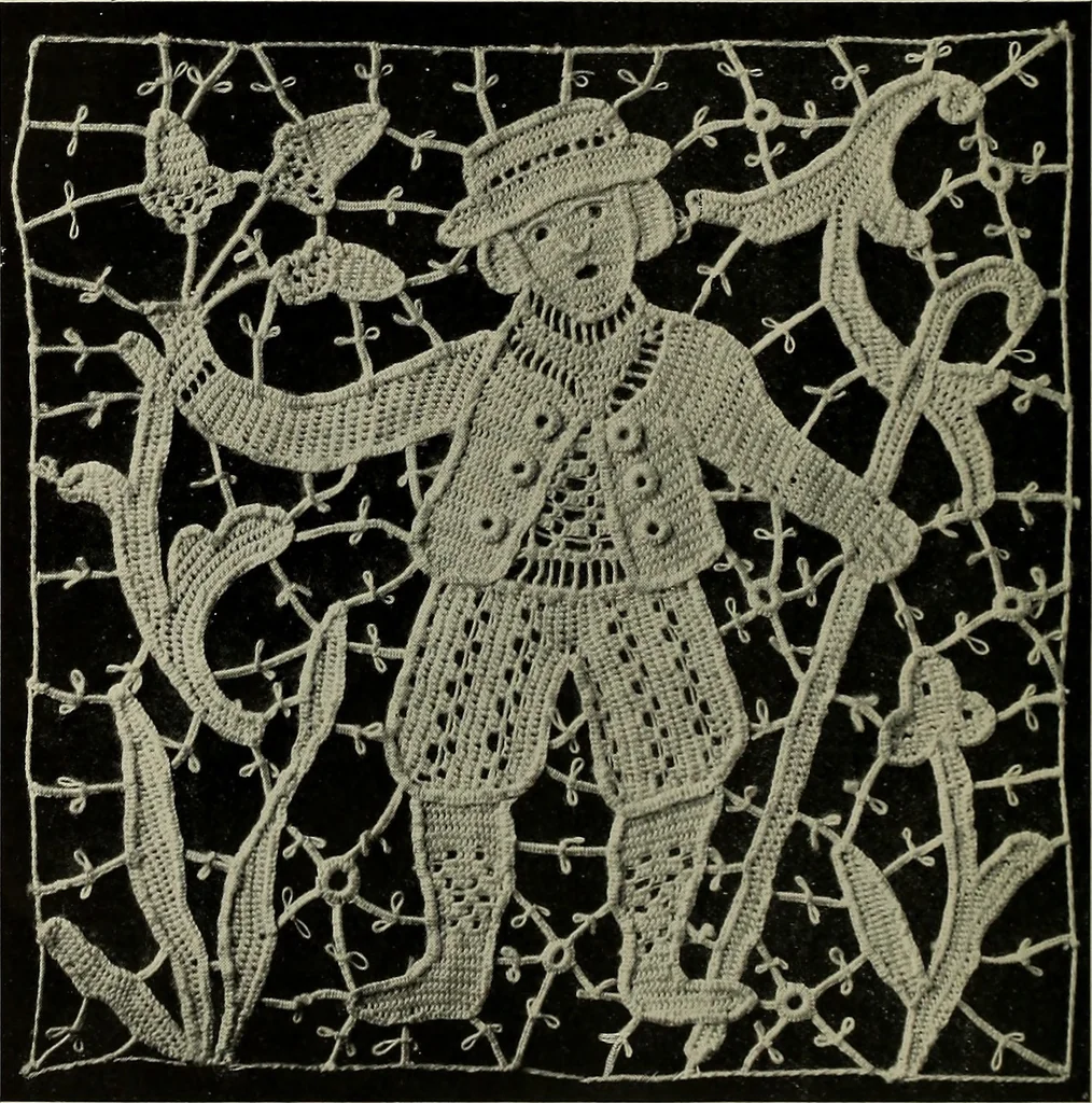 An illustration from Album de dentelle de Venise, 1900, leaf 43