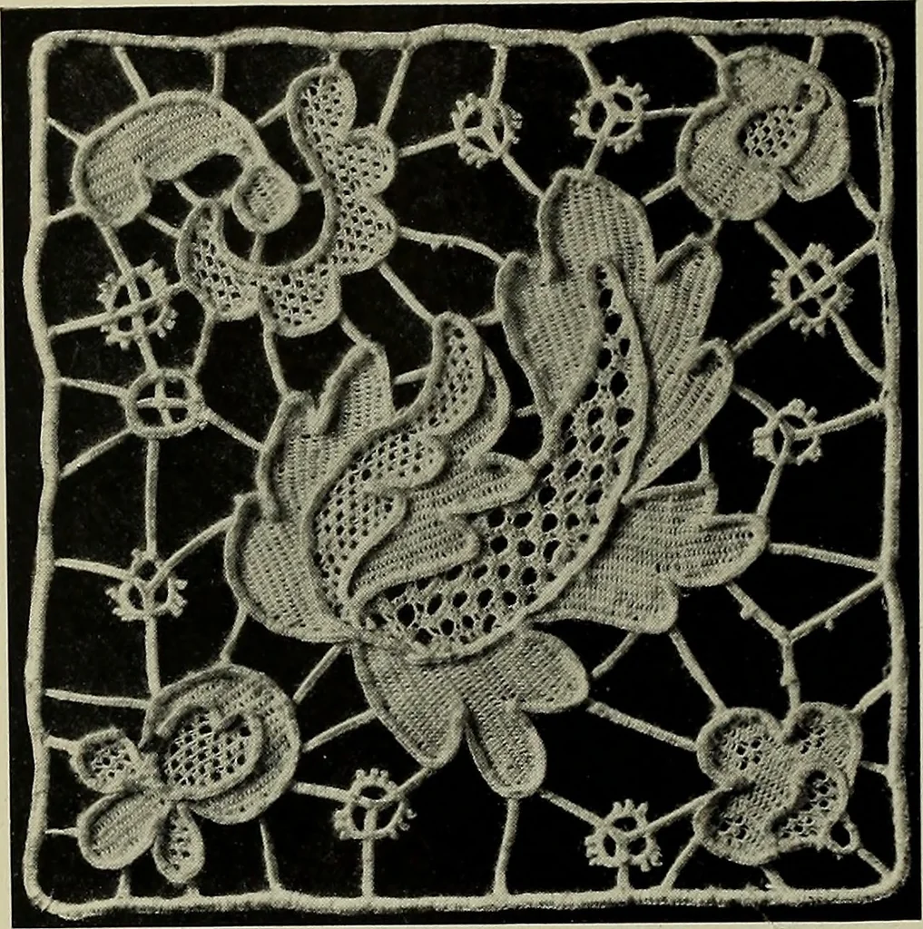 An illustration from Album de dentelle de Venise, 1900, leaf 45