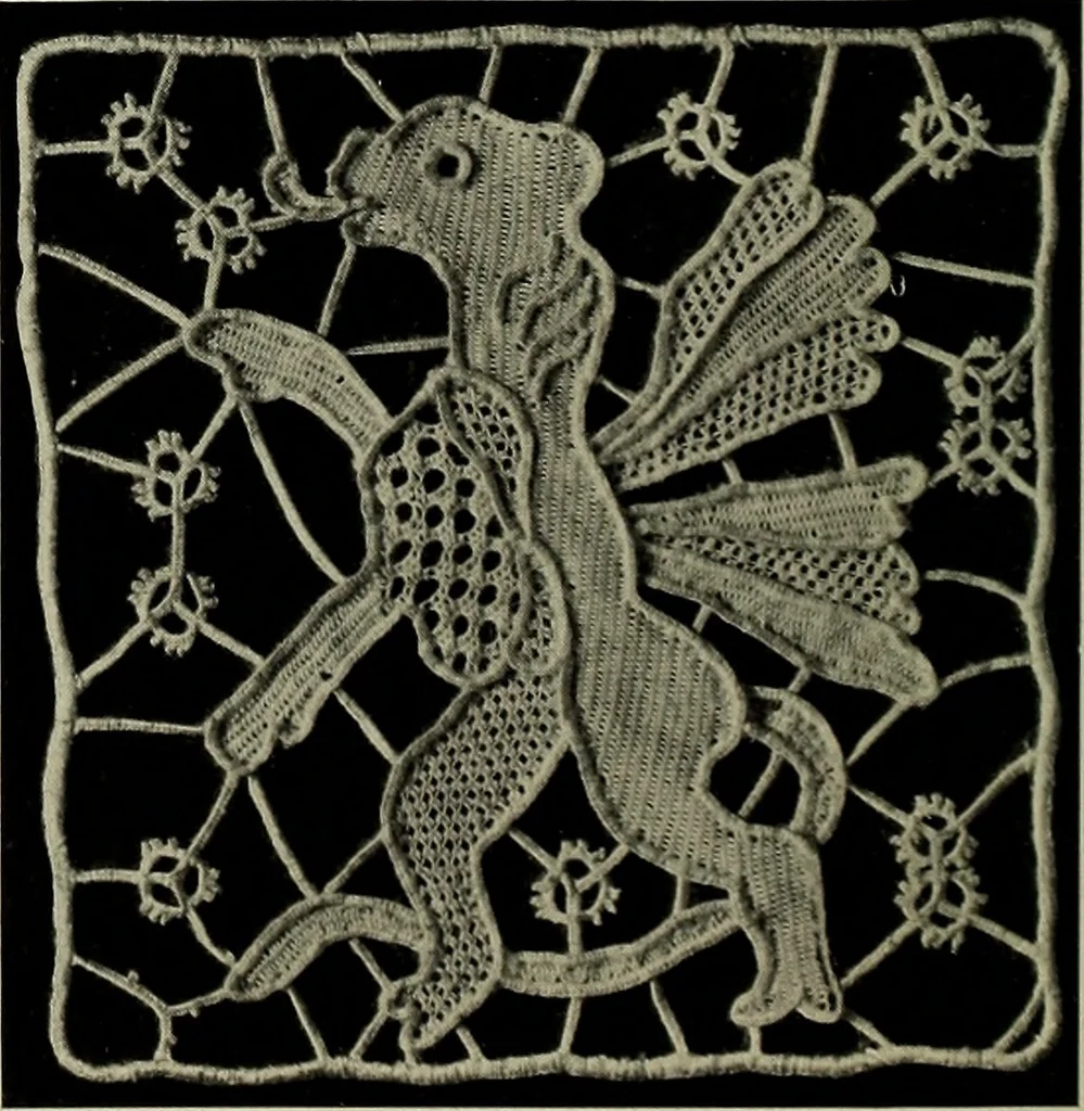 An illustration from Album de dentelle de Venise, 1900, leaf 45