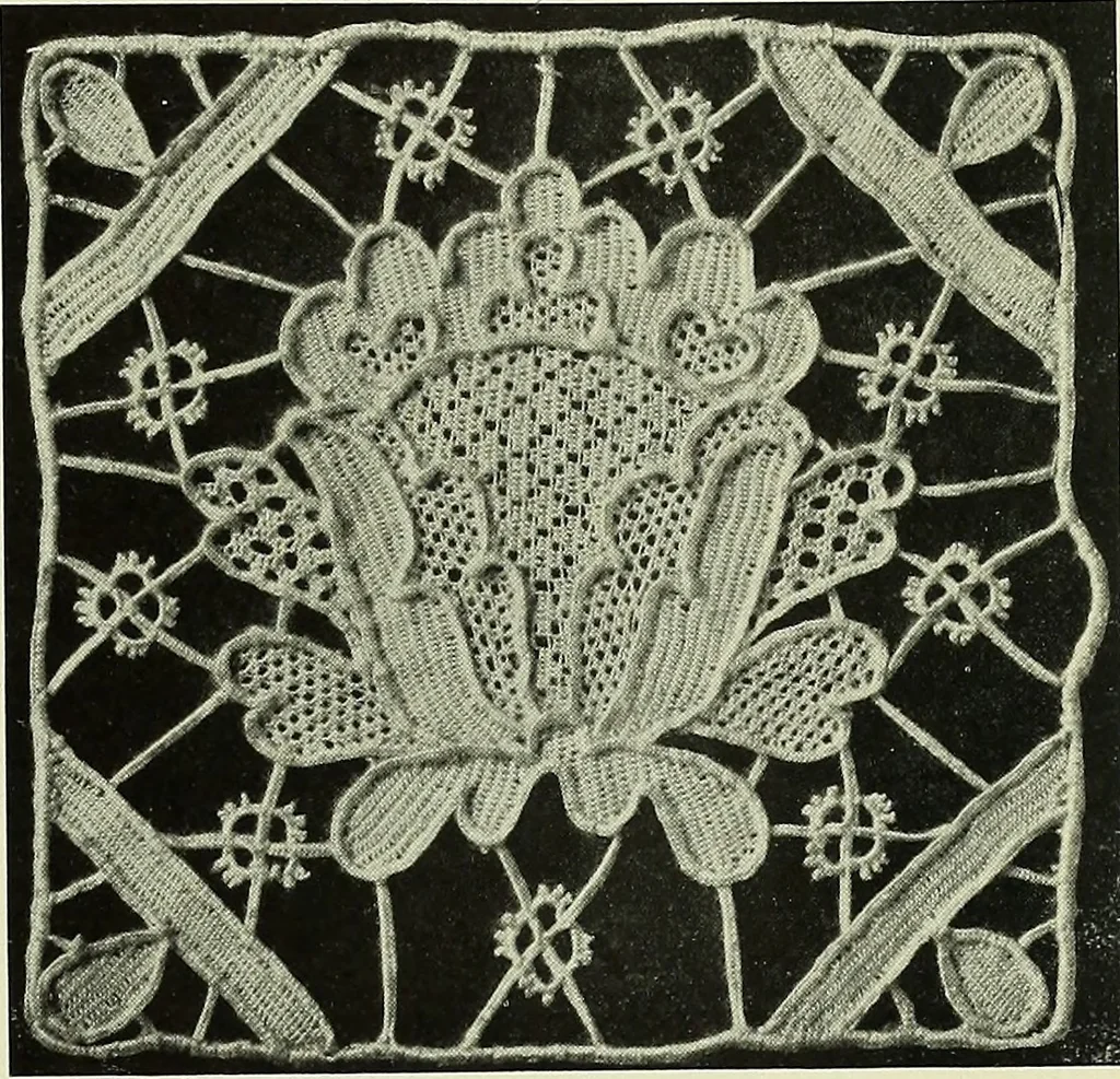 An illustration from Album de dentelle de Venise, 1900, leaf 46