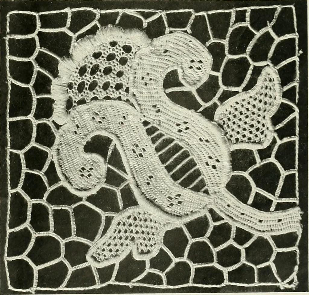 An illustration from Album de dentelle de Venise, 1900, leaf 36