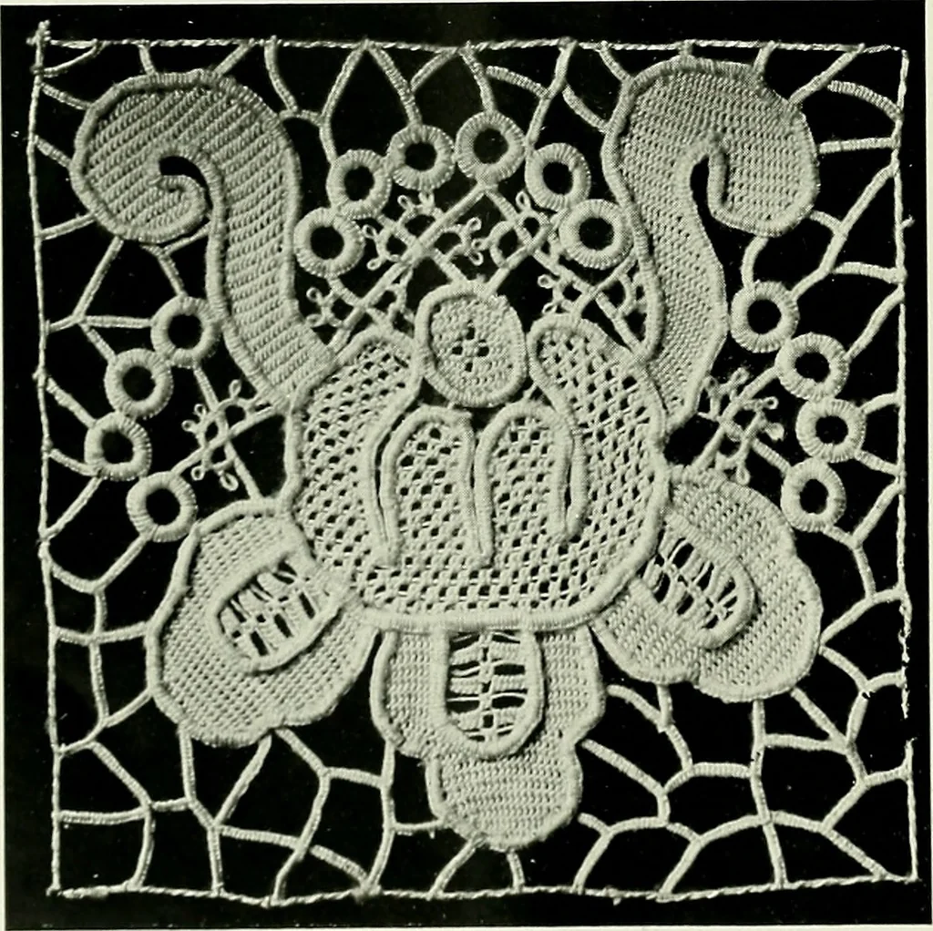 An illustration from Album de dentelle de Venise, 1900, leaf 37