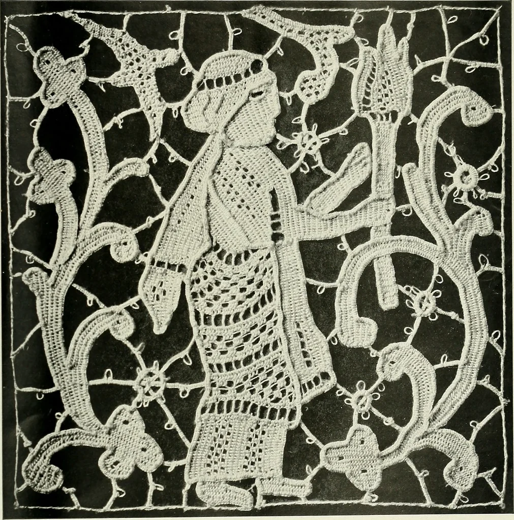 An illustration from Album de dentelle de Venise, 1900, leaf 40