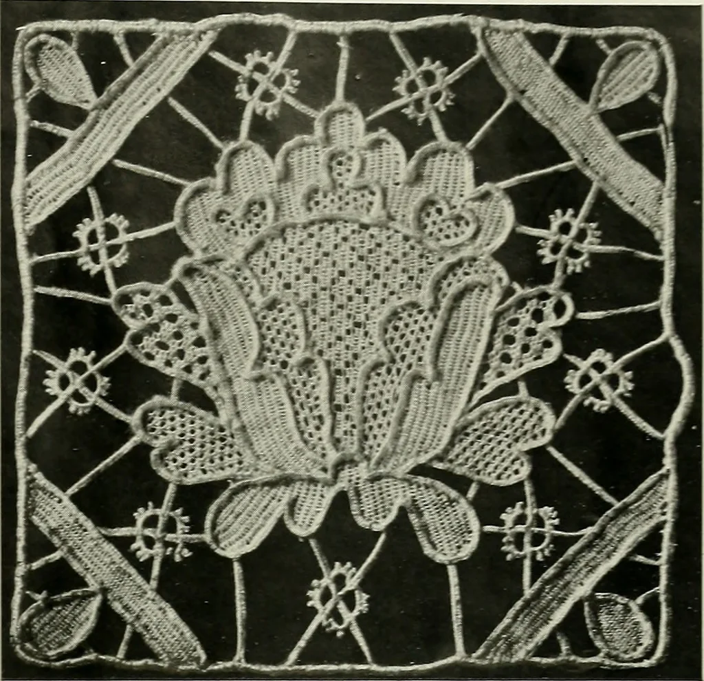 An illustration from Album de dentelle de Venise, 1900, leaf 42