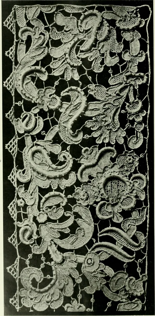 An illustration from Album de dentelle de Venise, 1900, leaf 45