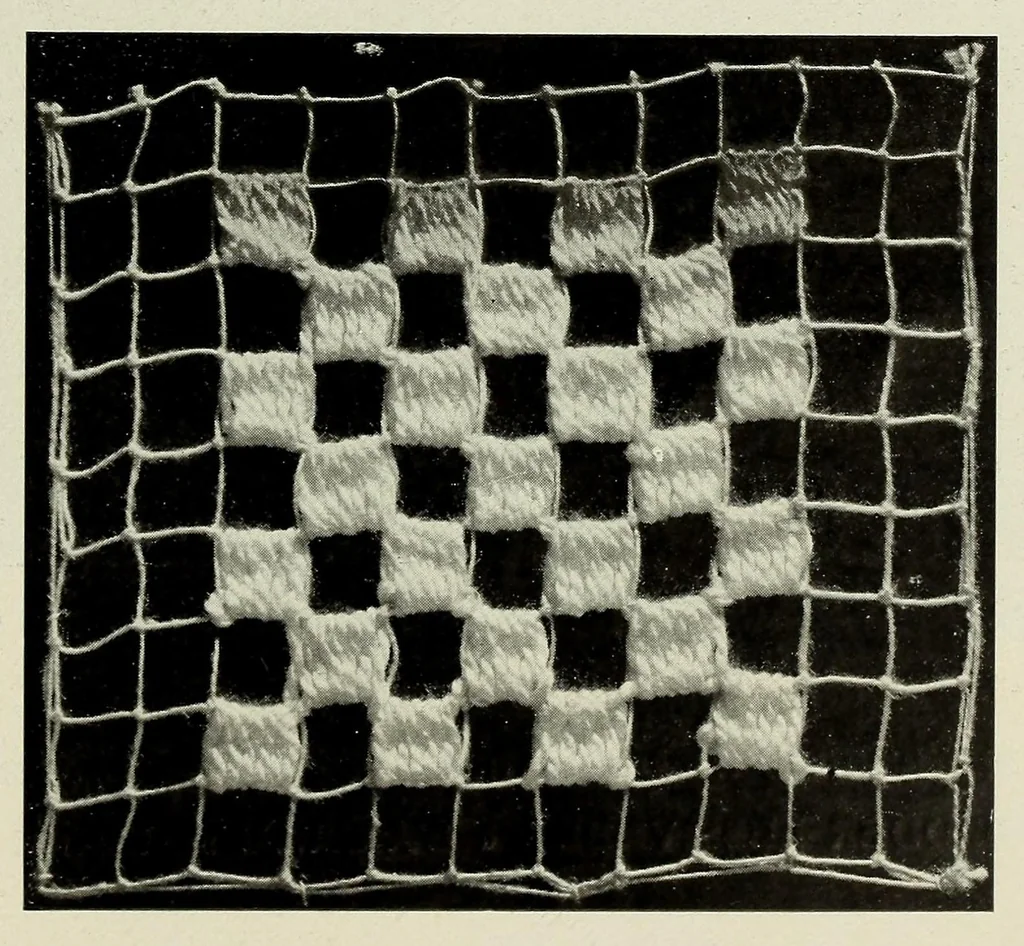 An illustration from Album de filet brodé, 1900, leaf 25