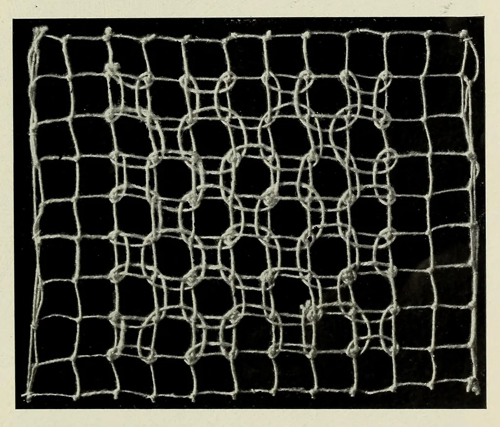 An illustration from Album de filet brodé, 1900, leaf 27