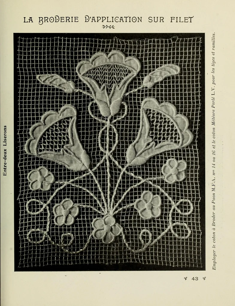 An illustration from Album de filet brodé, 1900, leaf 51