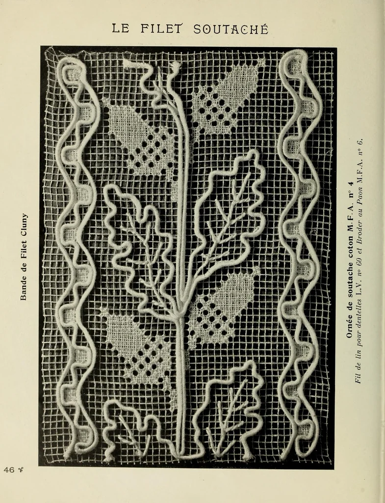 An illustration from Album de filet brodé, 1900, leaf 54