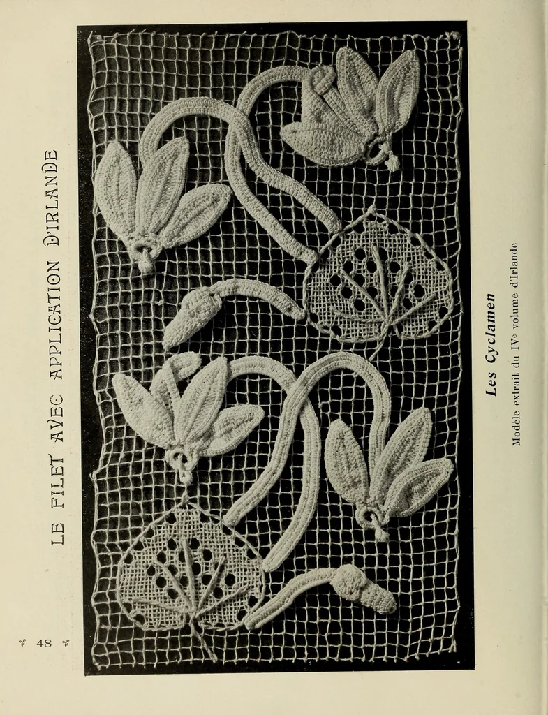 An illustration from Album de filet brodé, 1900, leaf 56